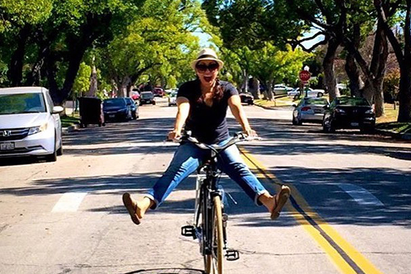 Girl enjoying outside a natural ride experience